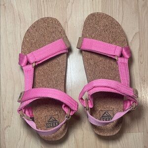 Reef Bright Pink Platform Sandals